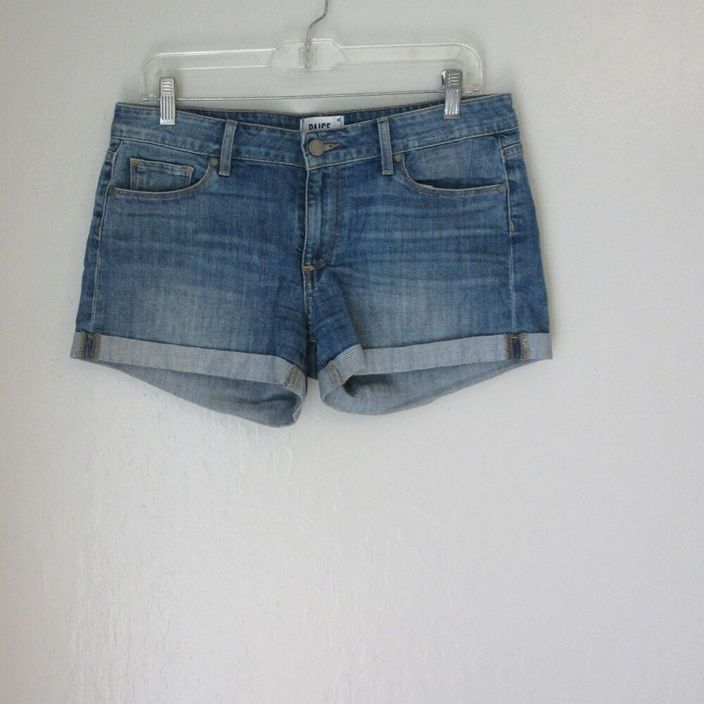 Paige Blue Denim Cutoff Shorts 31 Waist